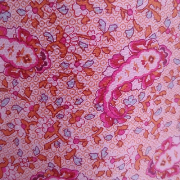 J. Crew 100% silk skirt size 8 pink paisley print - Picture 2 of 13